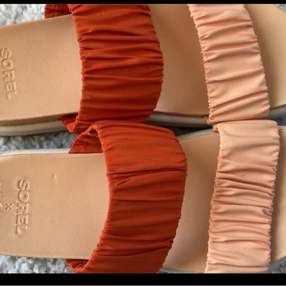 Sorel Women's Sandals in Orange and Tan - Picture 3 of 4